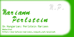 mariann perlstein business card